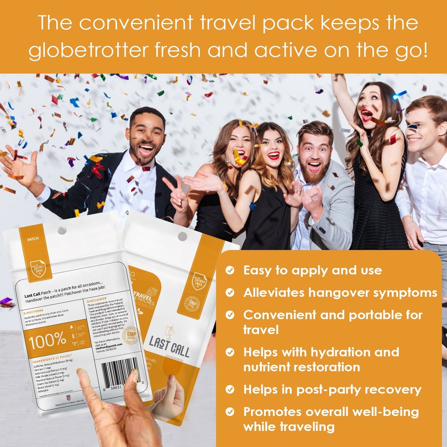 Last Call Patches: DHM & Milk Thistle Recovery Hangover Patches - 8 Pack - Renee Lane Company