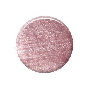 Rose pink glitter nail polish swatch circle