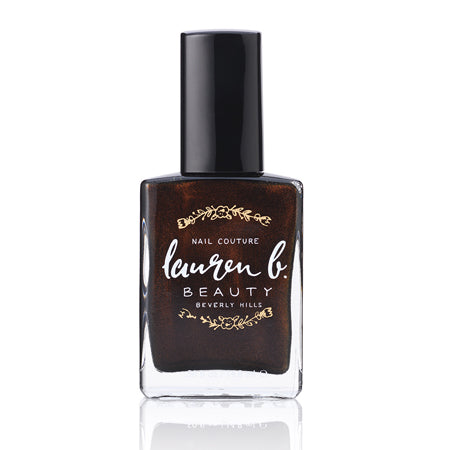 Vegan nail polish bottle, dark espresso brown with glossy finish