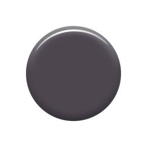 Round nail polish shade swatch, dark gray