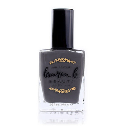L.A. Smog nail polish bottle with glossy dark formula and gold label