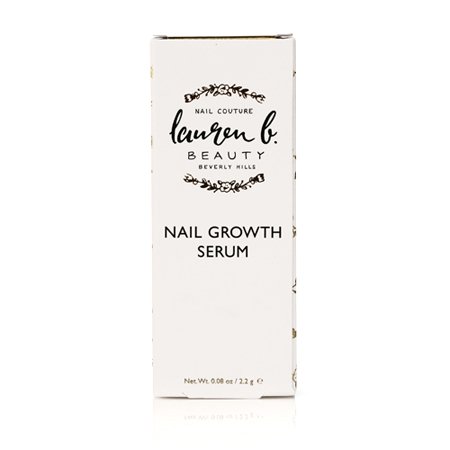 Nail growth serum box with front label