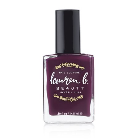 Curven b vegan nail polish bottle, dark plum purple