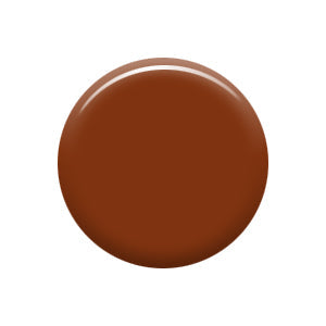 Orange-brown nail polish color swatch in a circular patch