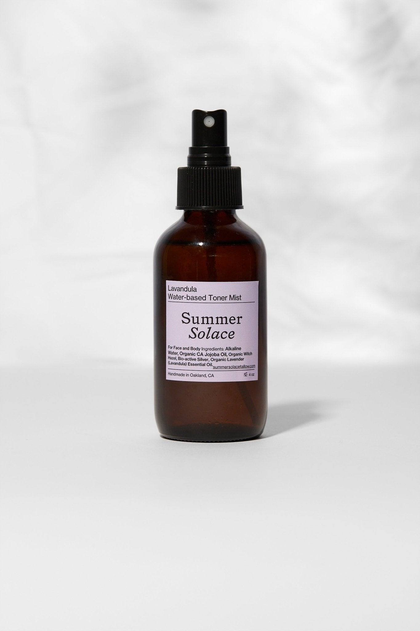 Facial toner mist spray bottle, amber bottle with black mist nozzle