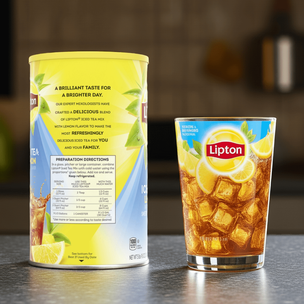 Lipton Lemon Iced Tea Mix 89.8 oz Sweetened Instant Powder 5 pk.