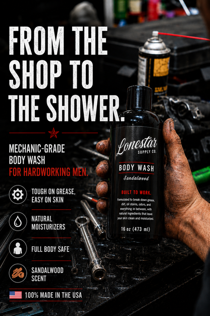 Lonestar™ Heavy-Duty Body Wash 2-Pack – Natural Degreasing Formula (16oz Bottles) | Lonestar™ Supply Co