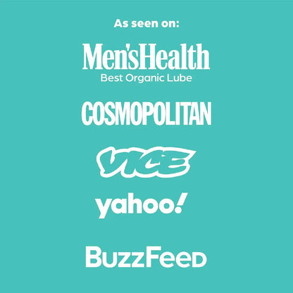 Endorsement logo panel listing Men's Health, Cosmopolitan, Vice, Yahoo!, BuzzFeed