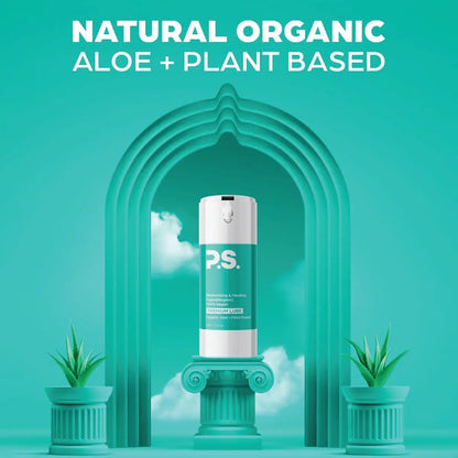 Teal-and-white personal lubricant bottle with flip-top cap