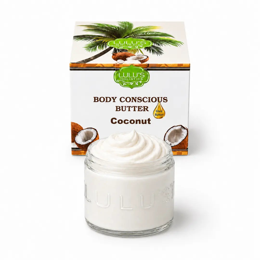Almond Coconut Glowing Whipped Body Butter with Raw African Yellow Shea Base