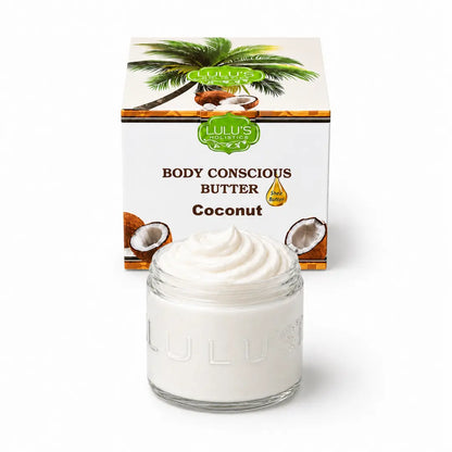 Almond Coconut Glowing Whipped Body Butter with Raw African Yellow Shea Base