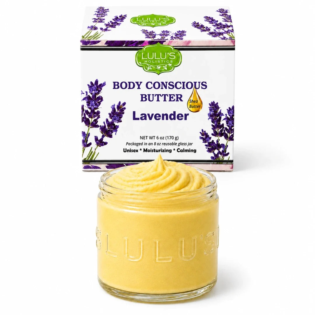 Lavender Glowing Whipped Body Butter with Raw African Yellow Shea Base
