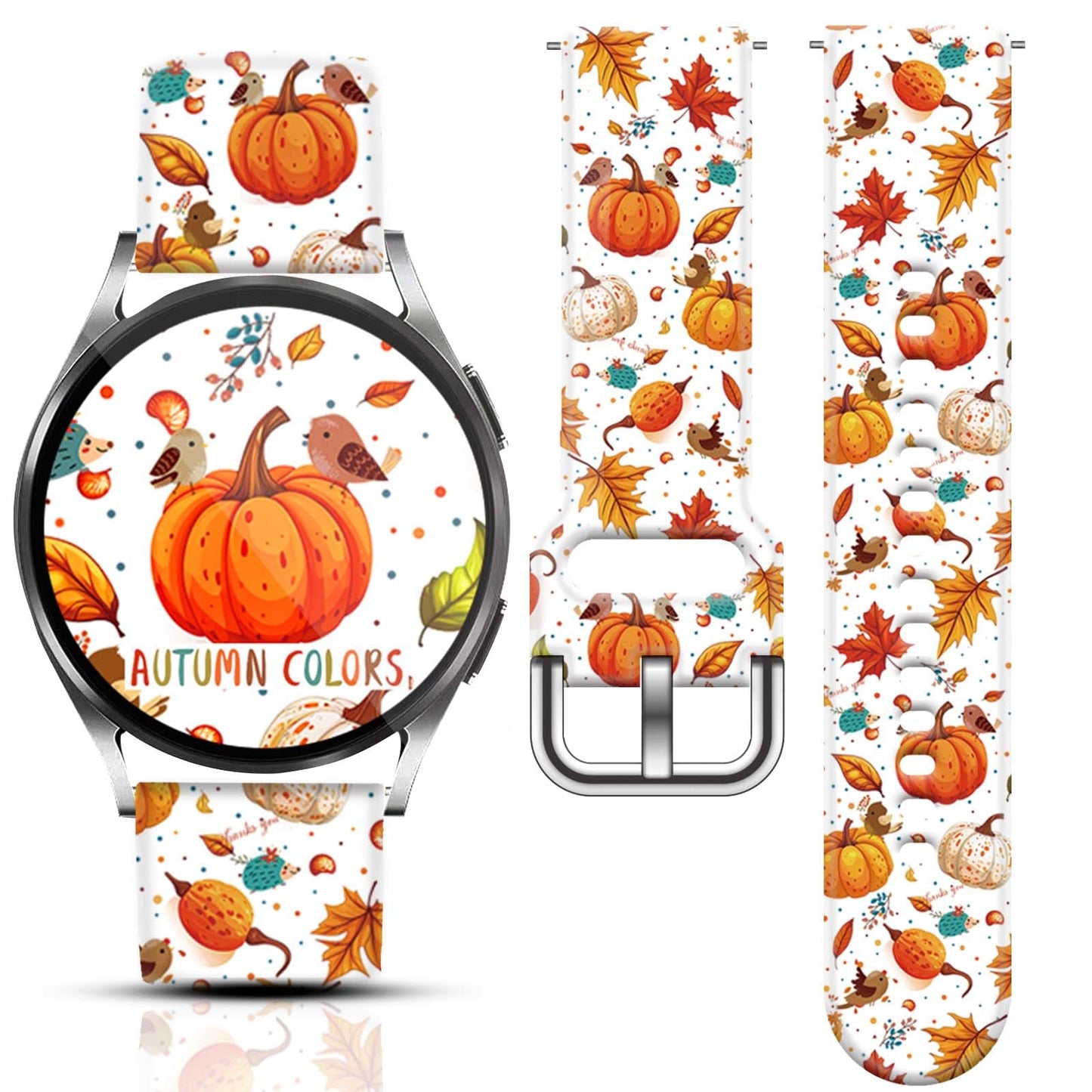 20mm Holiday Watch Band Compatible with Samsung Watch Bands Thanksgiving for Women Galaxy Watch 7/6/5/4 40mm 44mm/Watch 6 Classic 43mm 47mm/Watch 5 Pro 45mm/Watch 4 Classic/Active 2 Smartwatch Replacement Band - Renee Lane Company