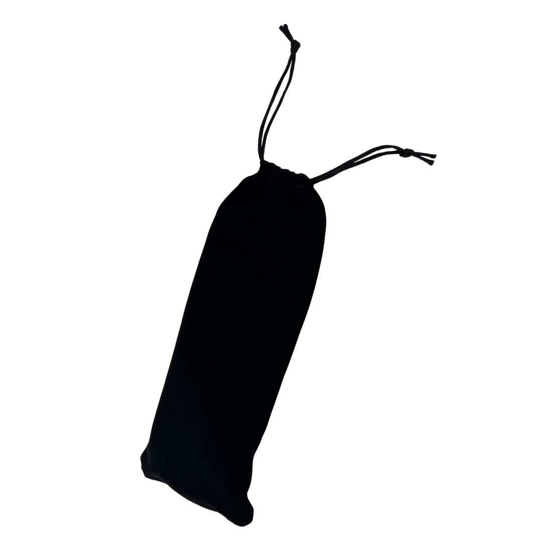 Black drawstring pouch for a straight razor
