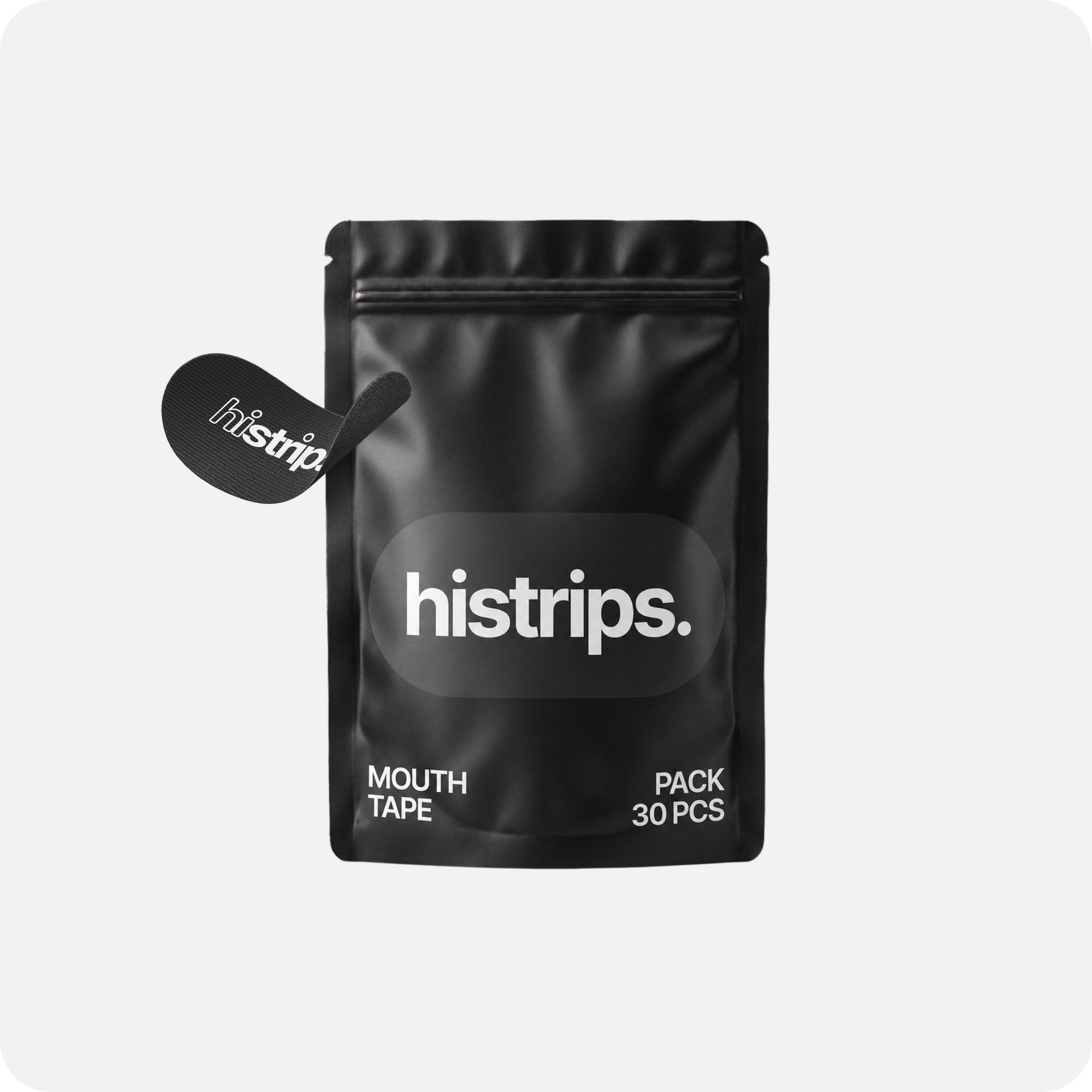 Black mouth tape pouch, histrips 30-pack adhesive strips for sleep.