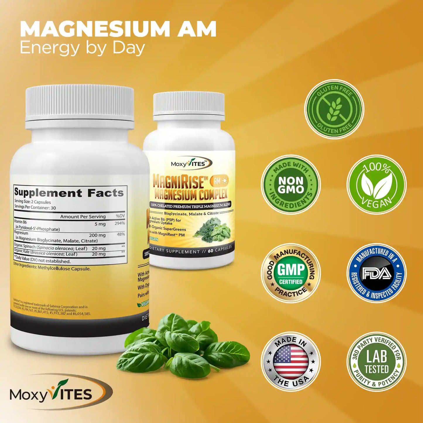Magnesium AM: Triple Complex for Daytime Energy & Focus I MagniRise™