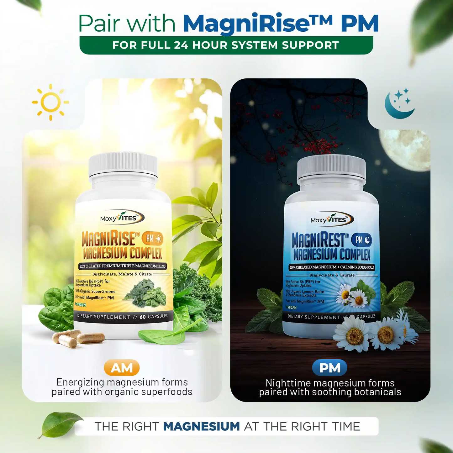 Magnesium PM Supplement for Sleep & Calm | MagniRest™