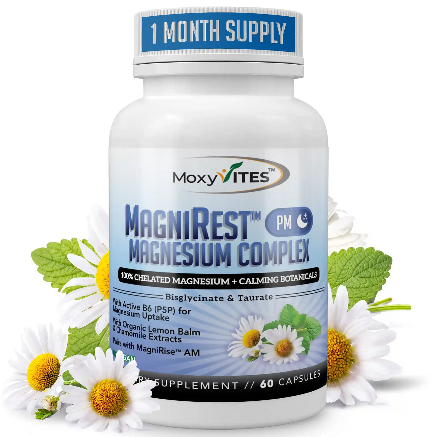 Magnesium PM Supplement for Sleep & Calm | MagniRest™