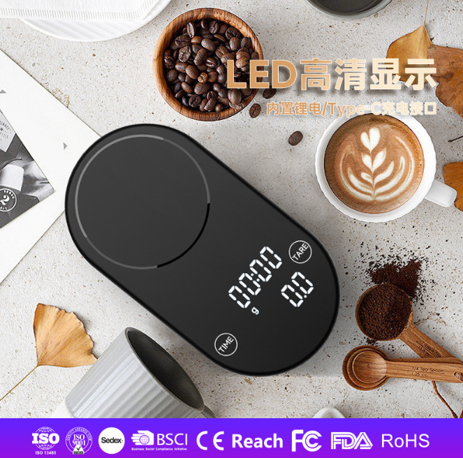 multifunction electronic scale.  0.3-2000g Kitchen baking scale quantity coffee timing scale - Renee Lane Company