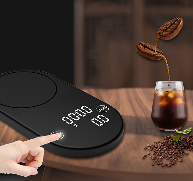 multifunction electronic scale.  0.3-2000g Kitchen baking scale quantity coffee timing scale - Renee Lane Company