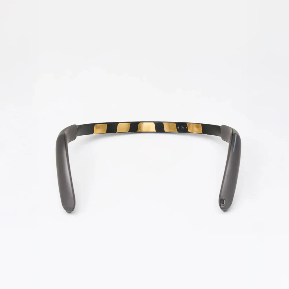 Muse 2 headband tracker, dark gray frame with curved arms and striped sensor window
