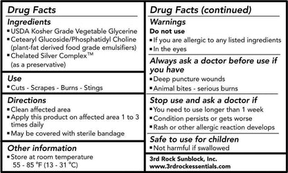 Drug Facts label panels for ointment, ingredients, directions, warnings, and storage info