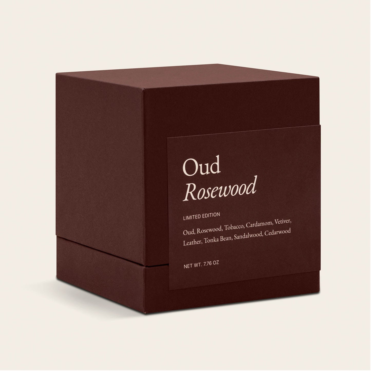 Oud Rosewood gift box for scented glass candle