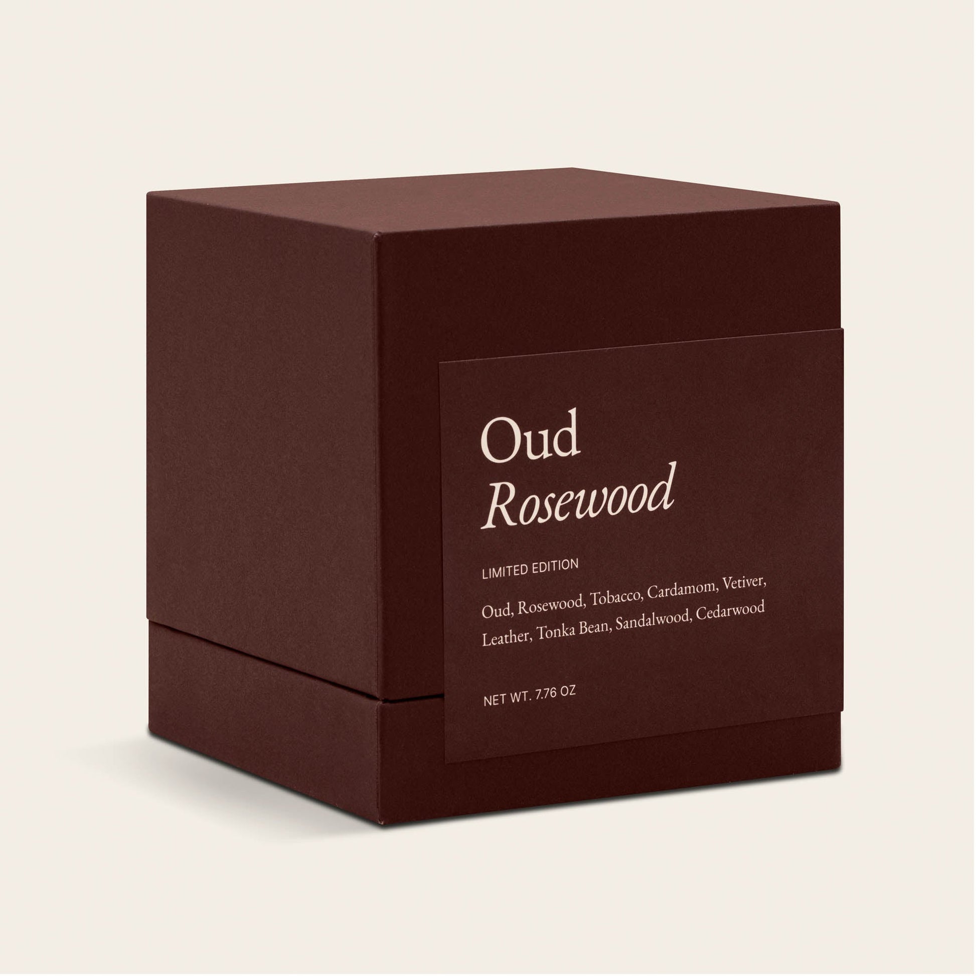 Oud Rosewood gift box for scented glass candle