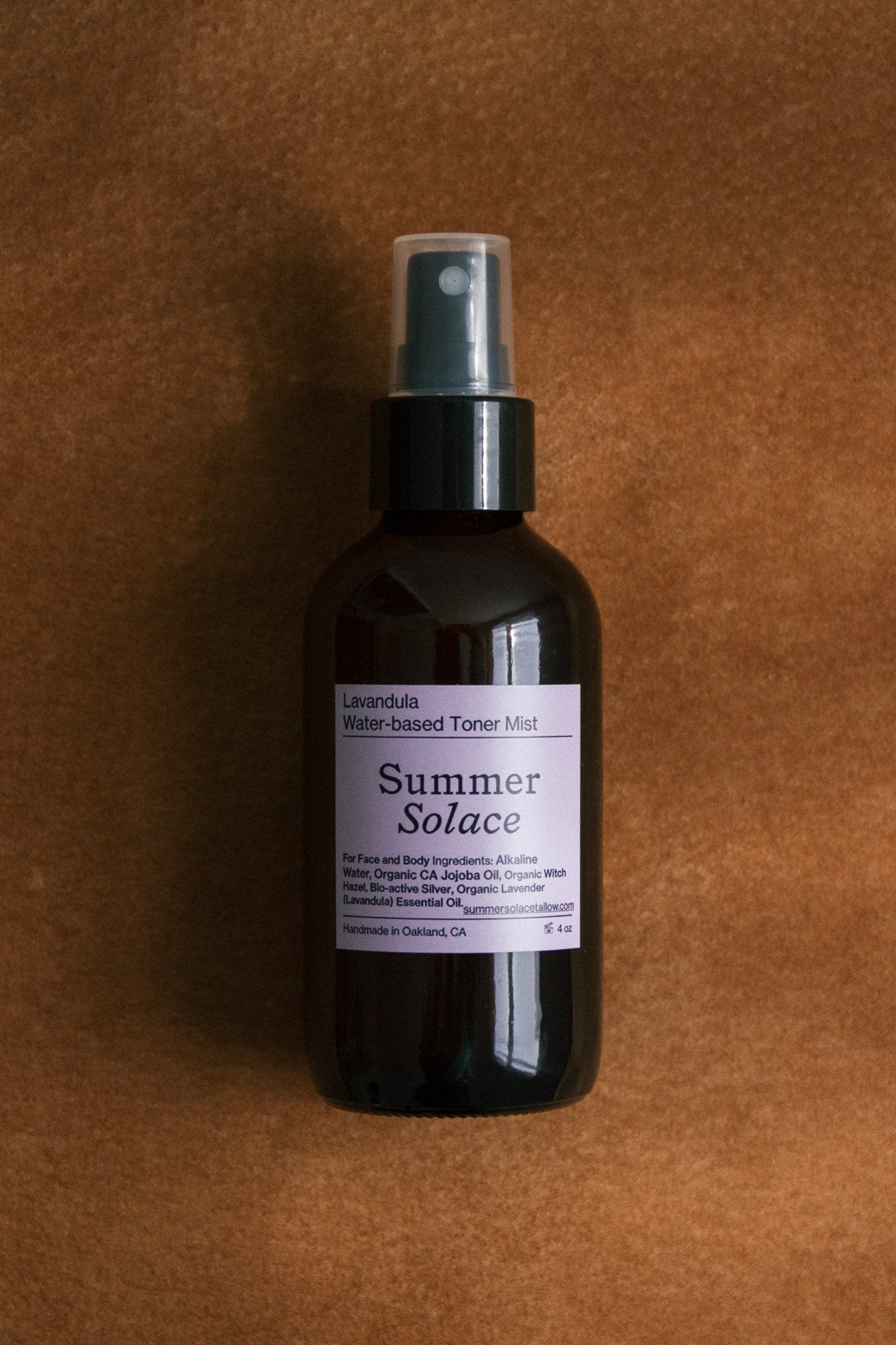 Facial toner mist spray bottle, amber bottle with black pump sprayer