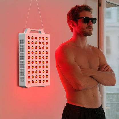 PurRed™ Advanced Panel with red LED dot grid, suspended by a cord.