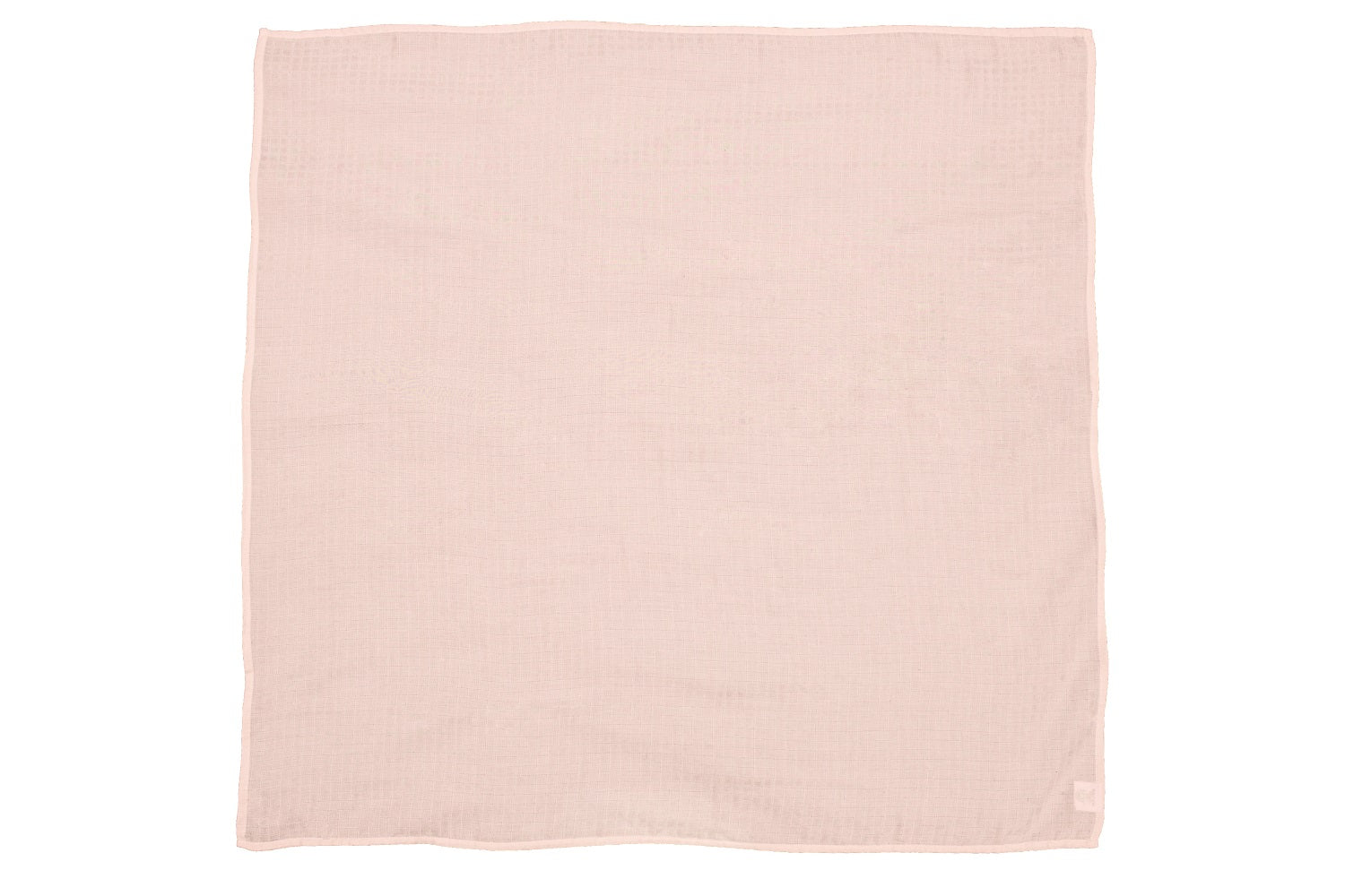 Pink swaddle blanket, square with stitched border