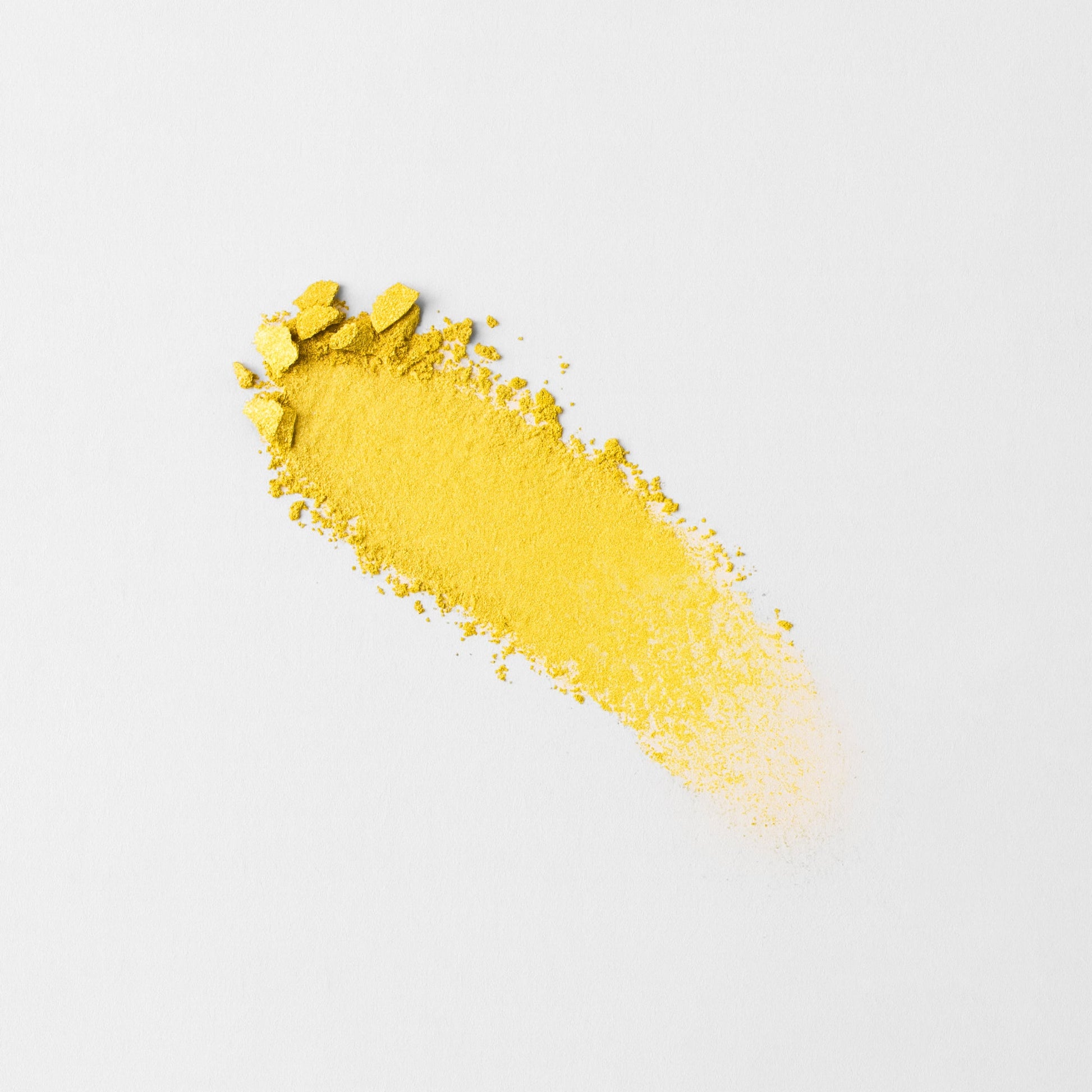Glittery eyeshadow swatch, bright gold