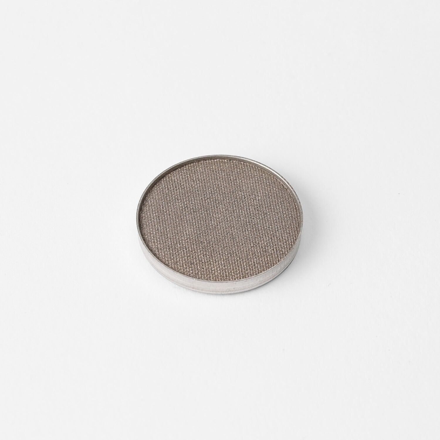 Pressed eyeshadow pan in taupe gray shimmer