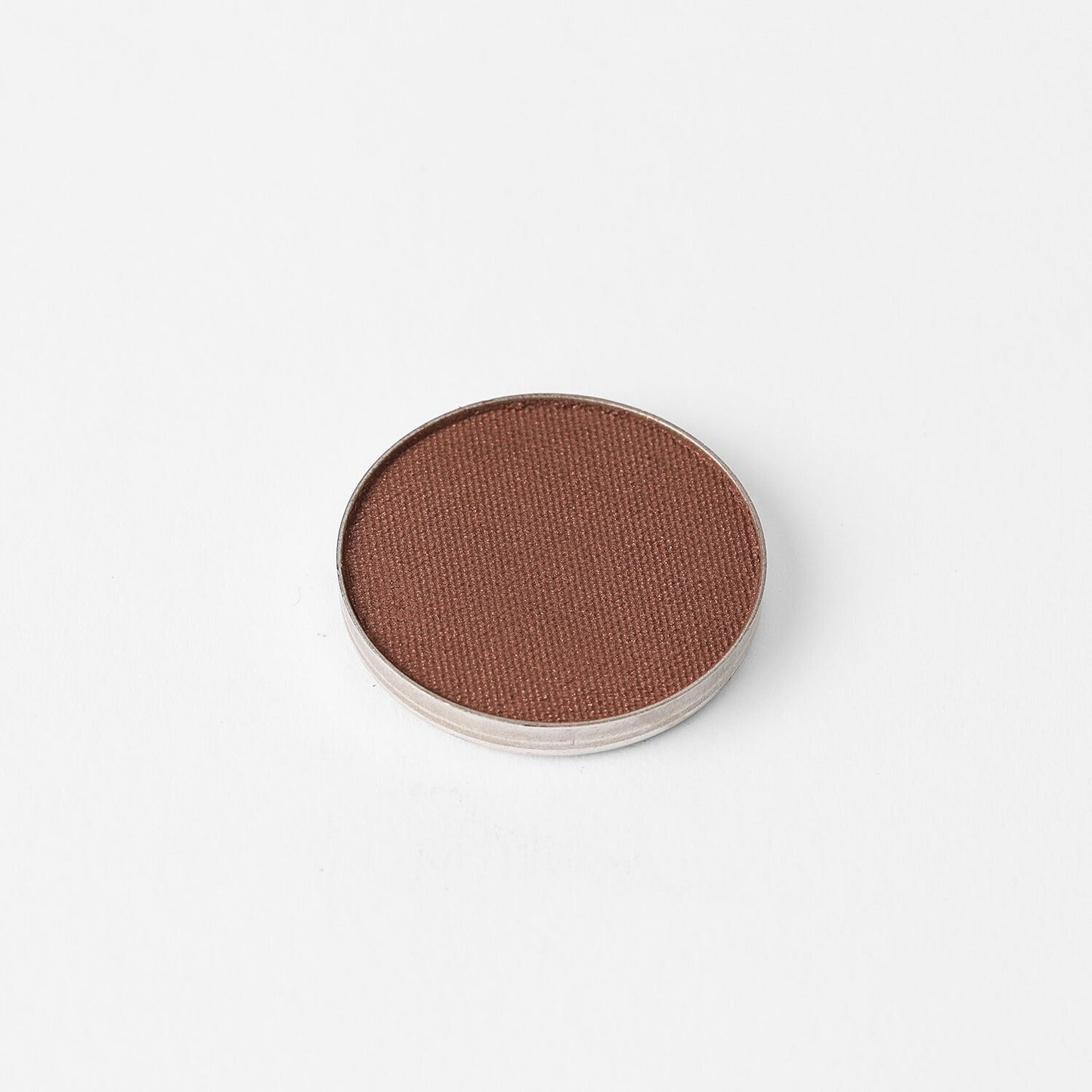 Pressed eyeshadow pan, medium brown shimmer