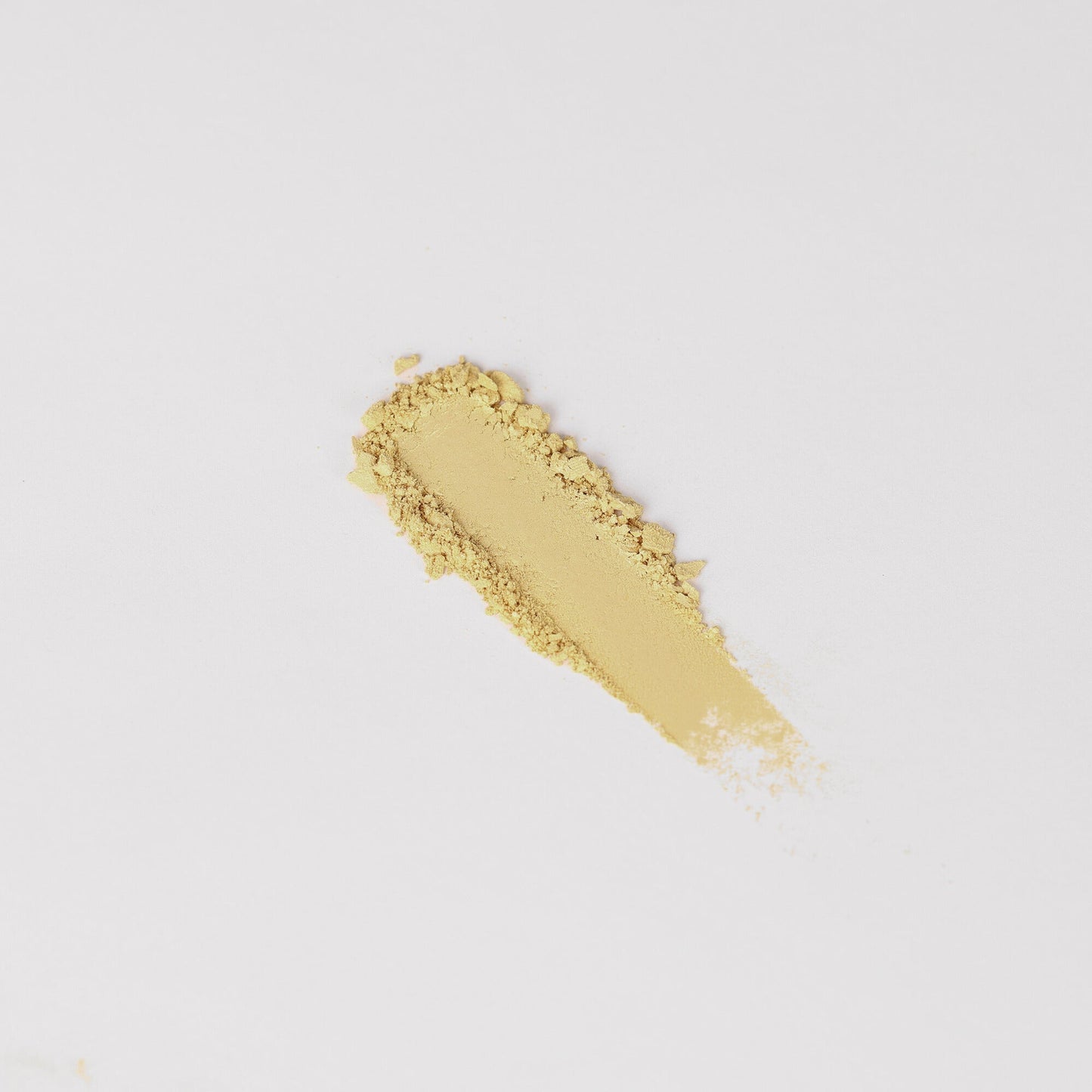 Glittery eyeshadow swatch, pale gold