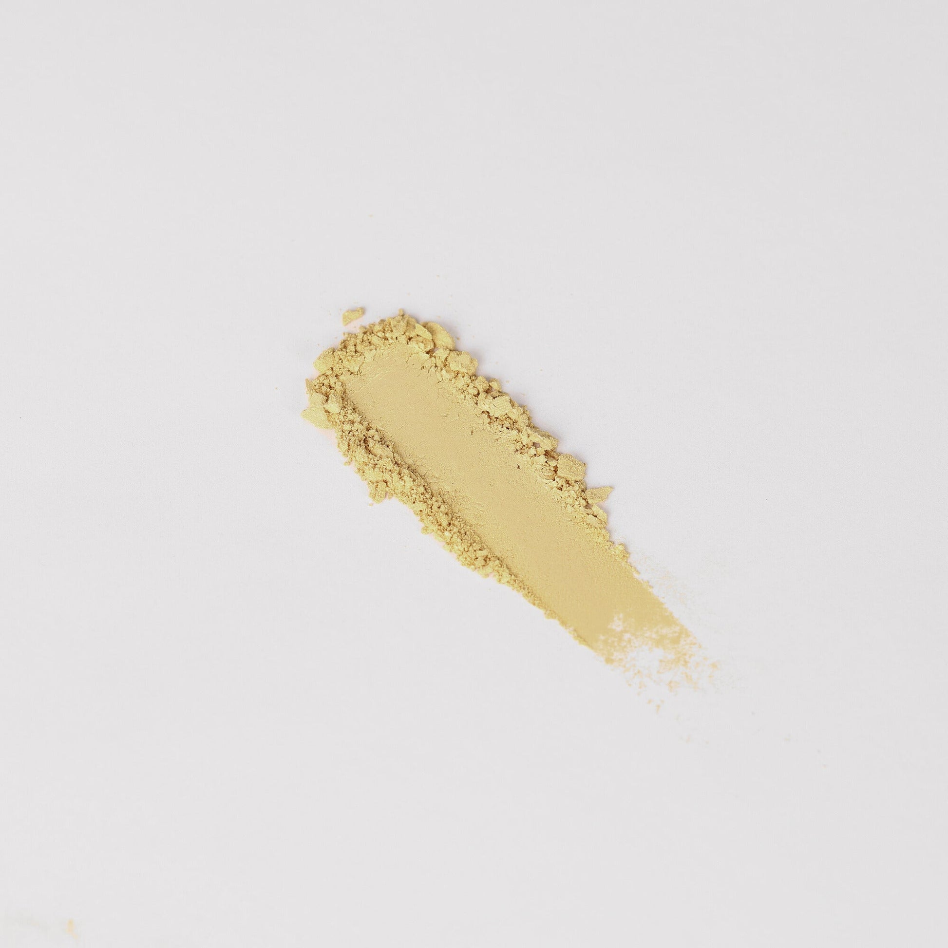 Glittery eyeshadow swatch, pale gold