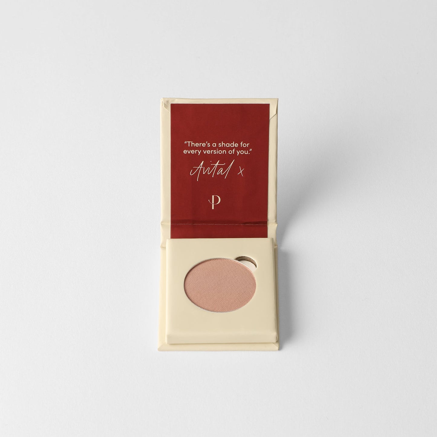 Matte pressed eyeshadow set box with pan, dusty rose-pink