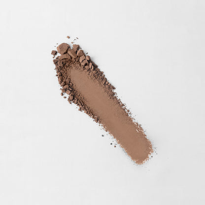 Matte pressed eyeshadow swatch, dusty brown matte stripe