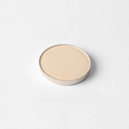 Matte pressed eyeshadow pan, pale beige matte