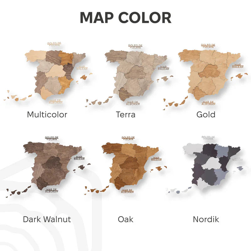 Wooden Map of Spain – Terra