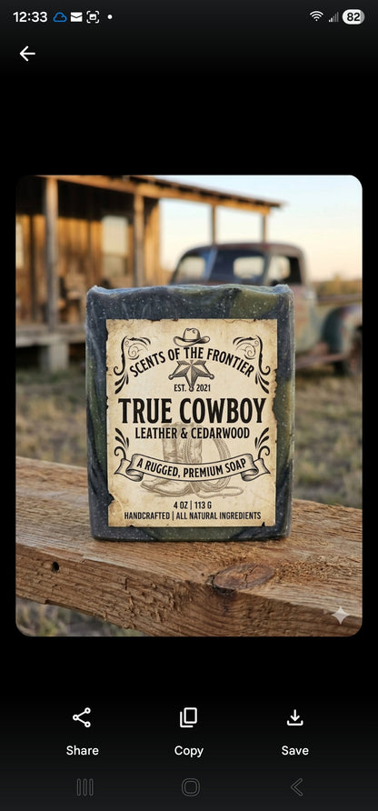 True Cowboy – Leather & Cedarwood Soap
