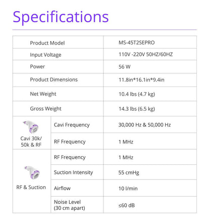 Aristorm Dual 30K & 50K Cavitation RF Contouring System