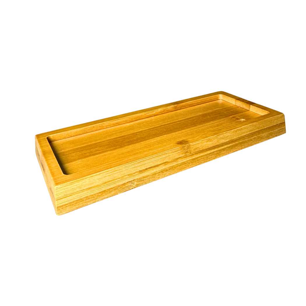 Wooden sharpening stone holder with rectangular recess for stones