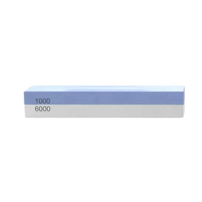 Single sharpening stone with 1000/6000 grit on a blue top