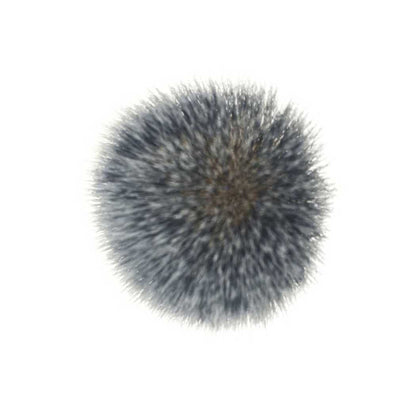 Shaving brush head with dark and grey bristles, full round tuft