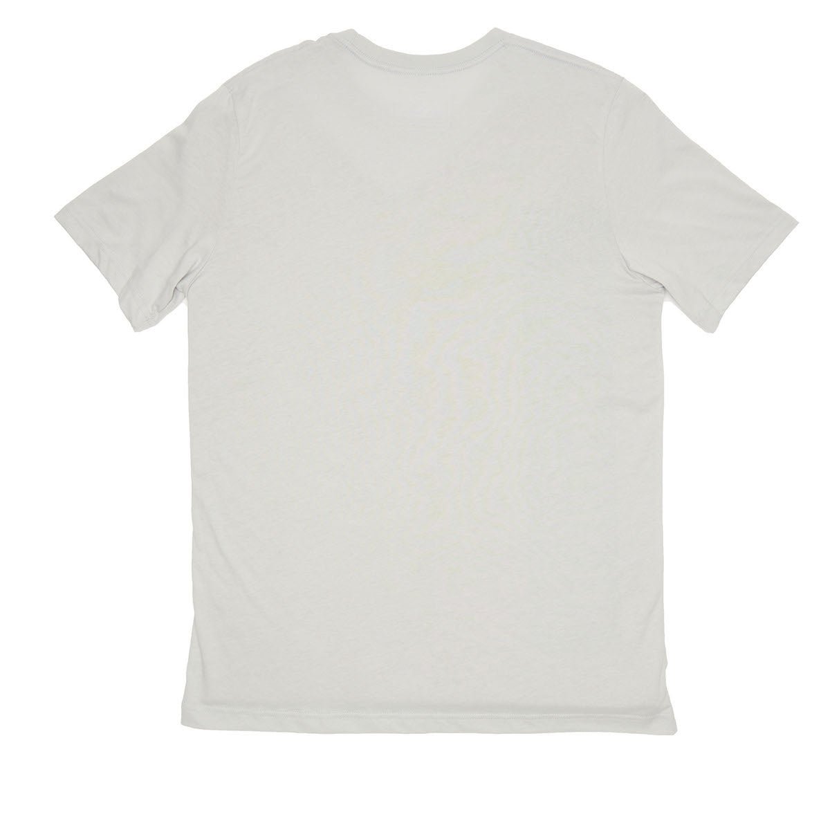 Light gray Skyline Club T-shirt back view, plain