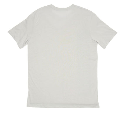 Light gray Skyline Club T-shirt back view, plain