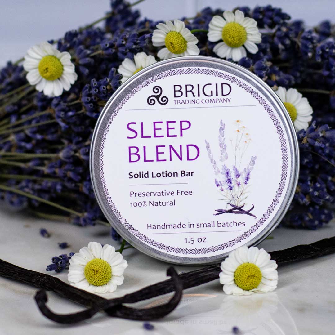 Solid lotion bar tin, Sleep Blend scent, preservative free, handmade, 1.5 oz