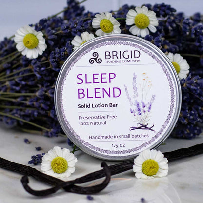Solid lotion bar tin, Sleep Blend scent, preservative free, handmade, 1.5 oz