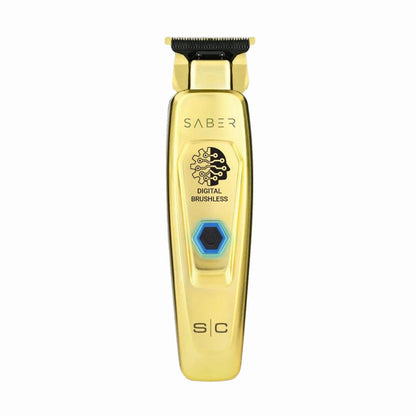StyleCraft Saber Full Metal Body Digital Brushless Motor Cordless Trimmer - Gold